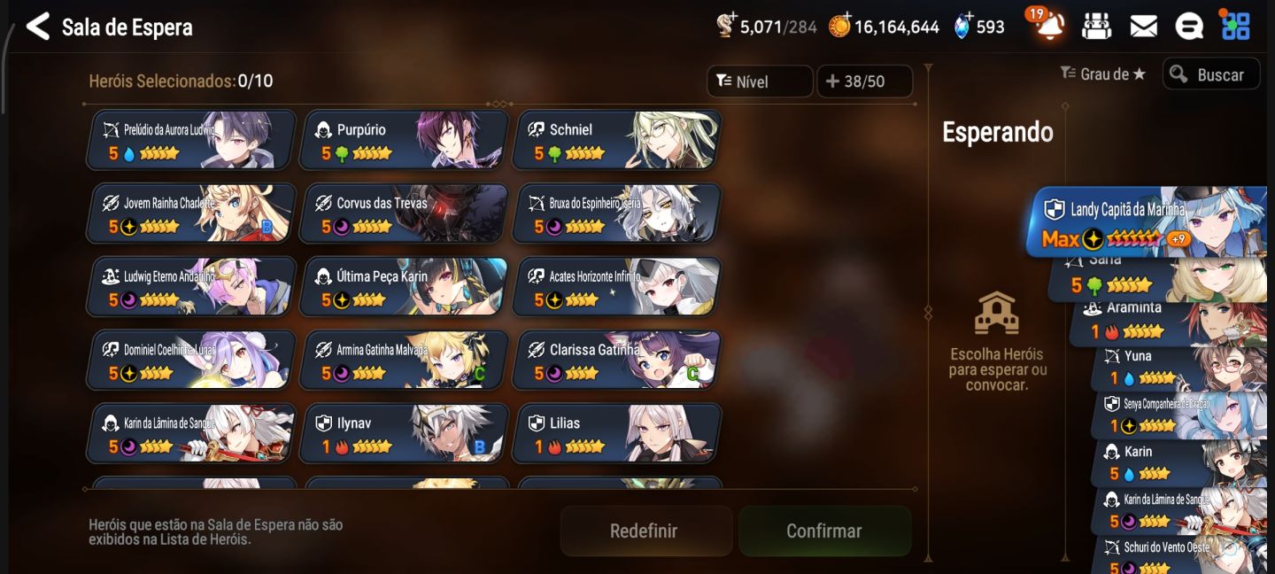 Epic seven conta top com muitos ML!