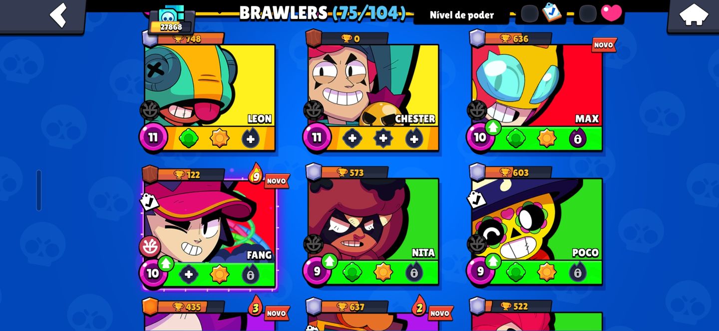 Conta brawl stars upada 28k de trofeus+ conta COC+ conta clash royale