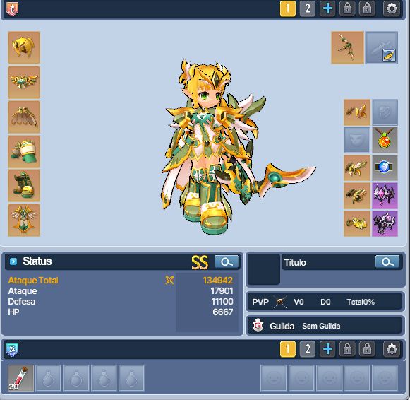 TODOS OS PERSSONAGENS COM BRINCO + PIERING DO CAOS- 4 CLASS- 4 SKILL-DESPERTAR++