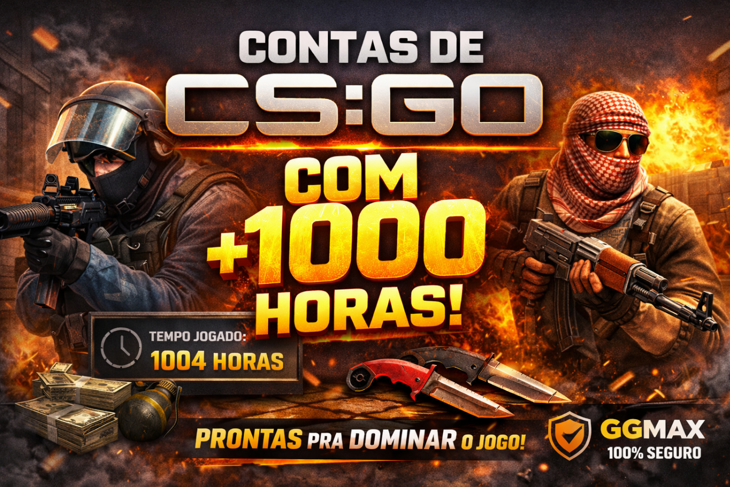 Contas csgo 1.000 Horas+