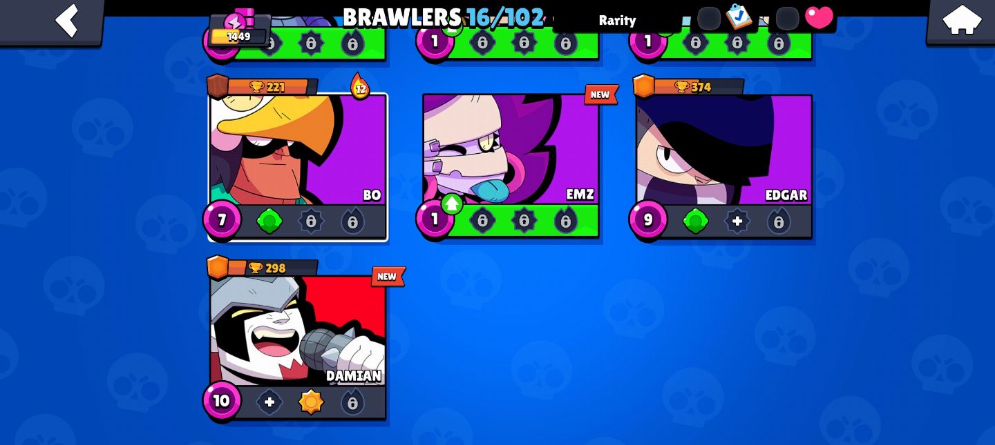 CONTA BRAWL STARS 1470 TROFÉUS | 16 BRAWLERS | EDGAR EVO | NITA EVO