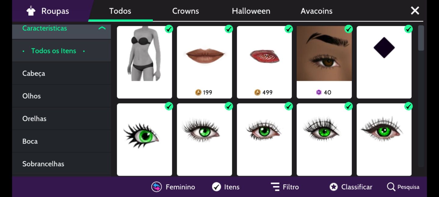Conta femenina avakin life