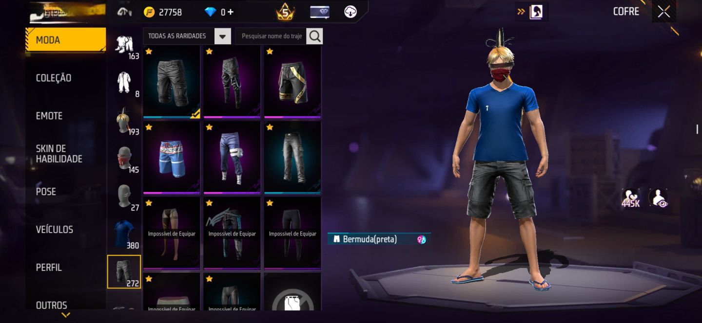 CONTA DE FREE FIRE [LV-65] COM RAGNAROK (M) E O PET PORING