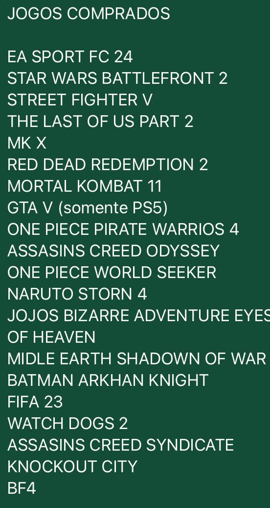 Conta PSN com 21 jogos comprados e 11 da Plus!