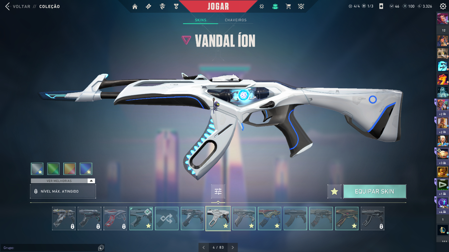 Conta de valorant com várias skins elo ouro 3 1300 gastos