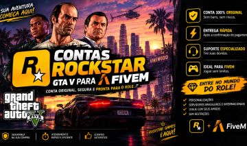 CONTAS ROCKSTAR | COM GTA V INSTALÁVEL PARA FIVEM [MAIS BARATO DA GGMAX]