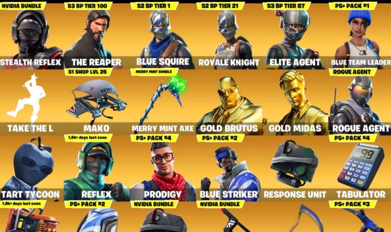 FAConta Fortnite OG | Stealth Reflex + Reaper + Elite Agent | 193 Skins | Minty