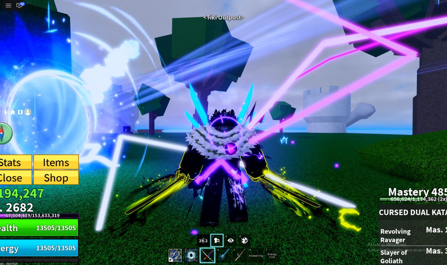 Conta de Blox Fruits Completa com Portal e Buddha Permanente Raças v4 e gamepass