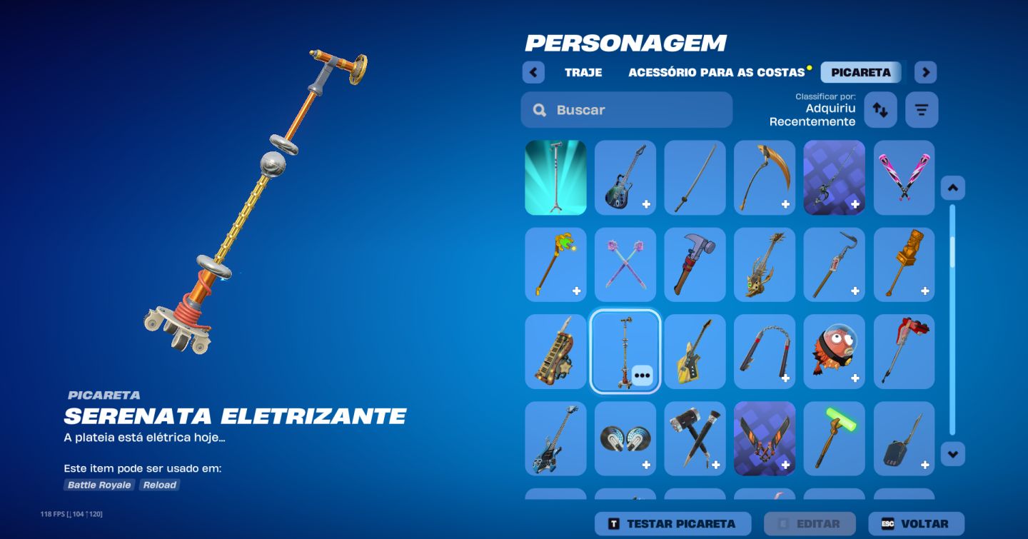 Conta de Fortnite com várias skins desde do capítulo 1 temporada 5