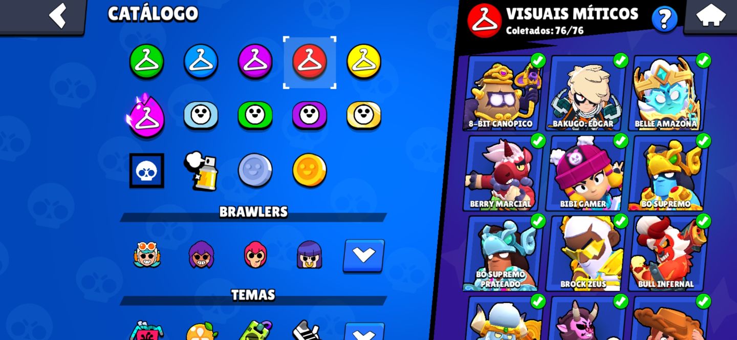 Conta brawlstars com mais de 100k de troféu, fama star force, várias skins