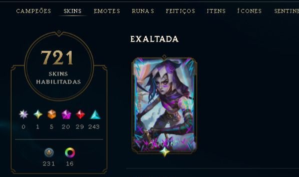 CONTA LOL 2013 | 721 SKINS + JINX EXALTADA GACHA + 17 PRESTÍGIO | FULL ACESSO