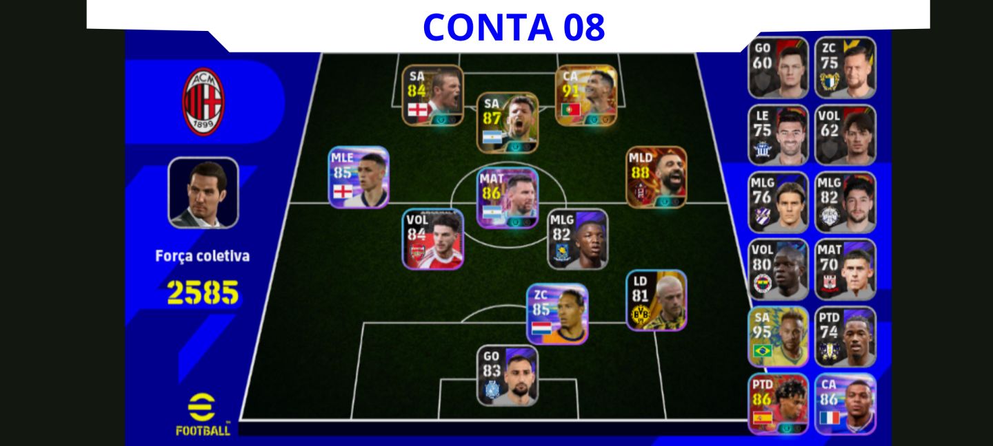 Contas Efootball Iniciais com Épicos/big Times Garantidos! Vol. 01
