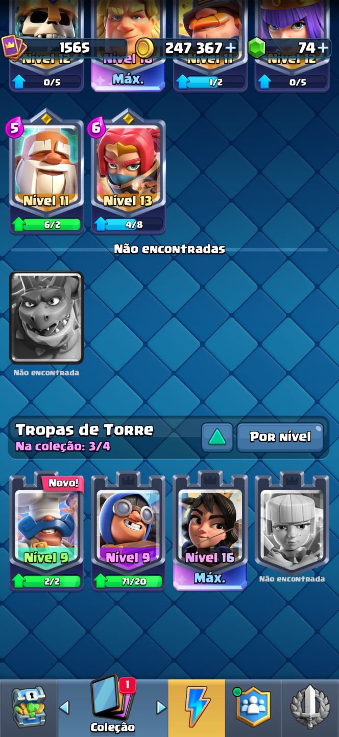 CONTA DE CLASH ROYALE 14K DE TROFEUS 122/123 CARTAS