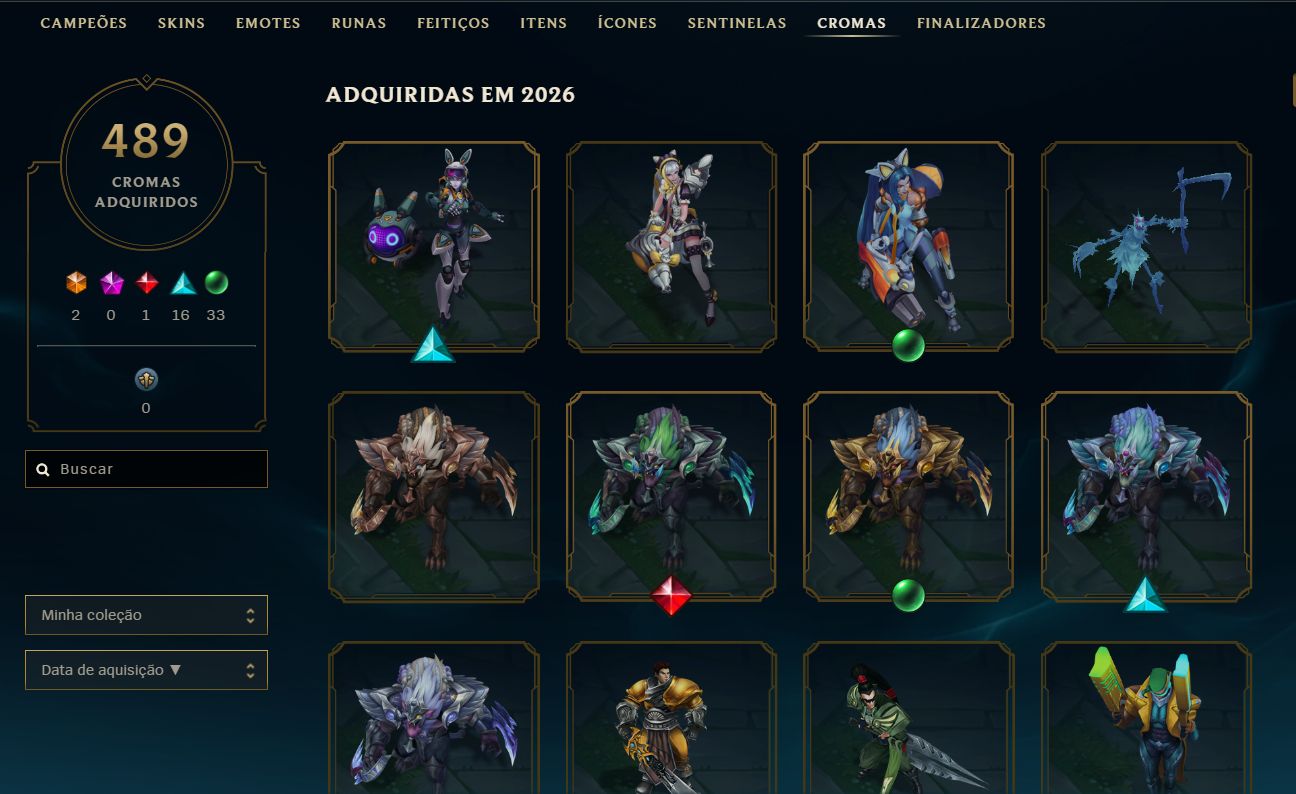 Conta Nível 1308 - 2.2M de pontos com Zaahen (top 01) 1.8M com Jinx