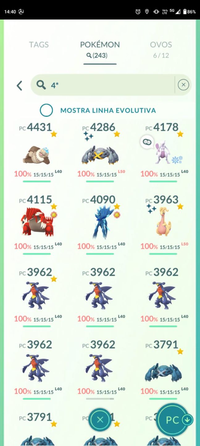 Conta Pokémon Go Level 72 (2023)