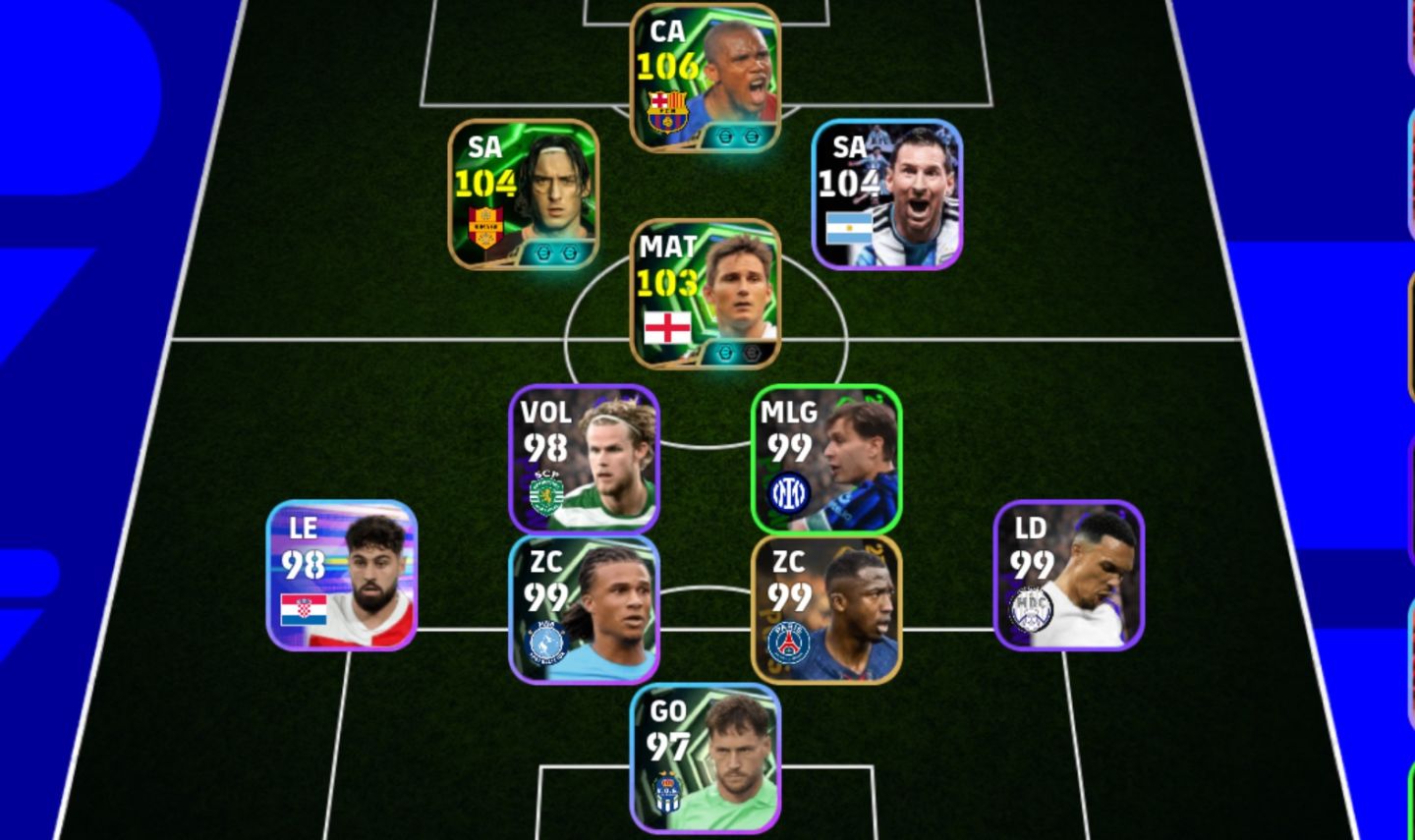 Conta Efootball com ETO + Totti + Lampard