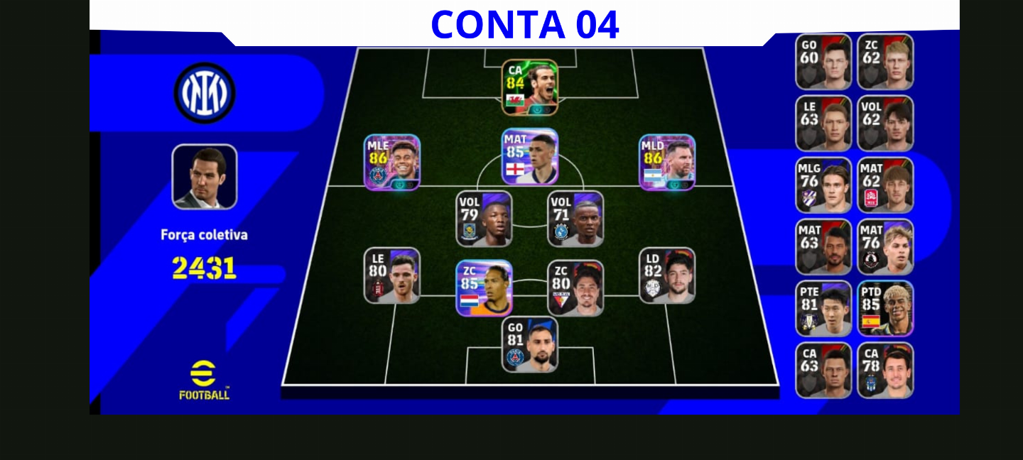 Contas Efootball Iniciais com Épicos/big Times Garantidos! Vol. 08