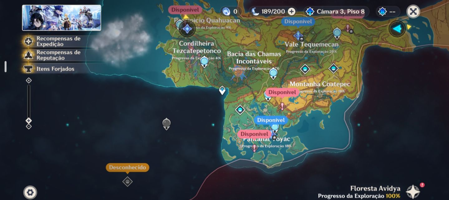 Conta genshin com xilonen c2,mualani c1 e mavuika e alguns t5 e 50 tiros farmado