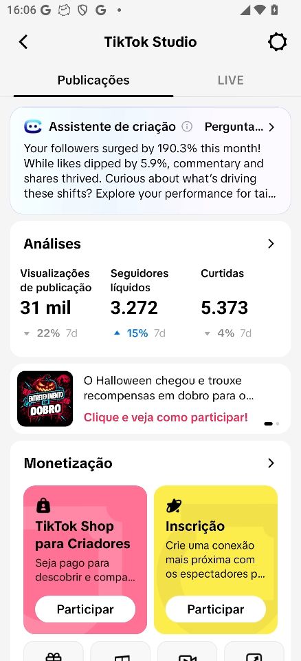 CONTA 25K DE SEGUIDORES REAIS BR (SEGUIDORES REAIS+PROGRAMAS FALO NO CHAT)