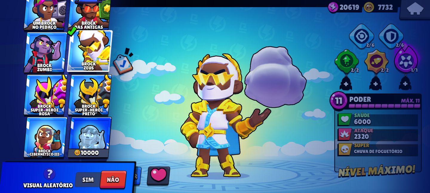 CONTA BRAWS STAR MUITO RARA E GEMADA 8 ANOS DE CRIAÇÃO FULL BRAWLES.