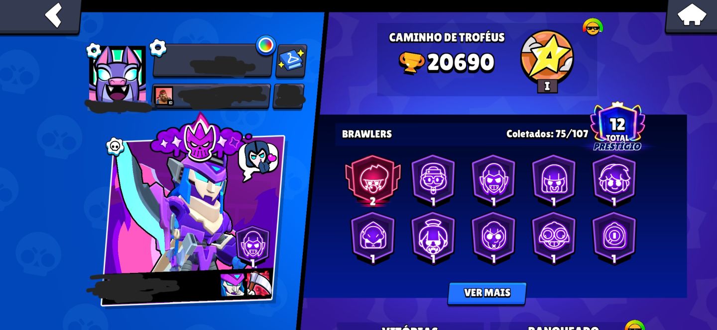 [CONTA DE BRAWL STARS + CONTA DE CLASH] 20K DE TROFEUS NO BRAWL E 8431 NO CLASH