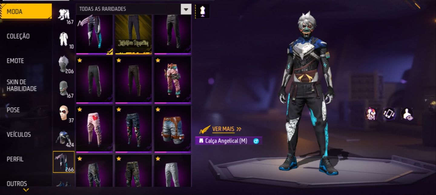 CONTA FREE FIRE 8 anos GEMADA