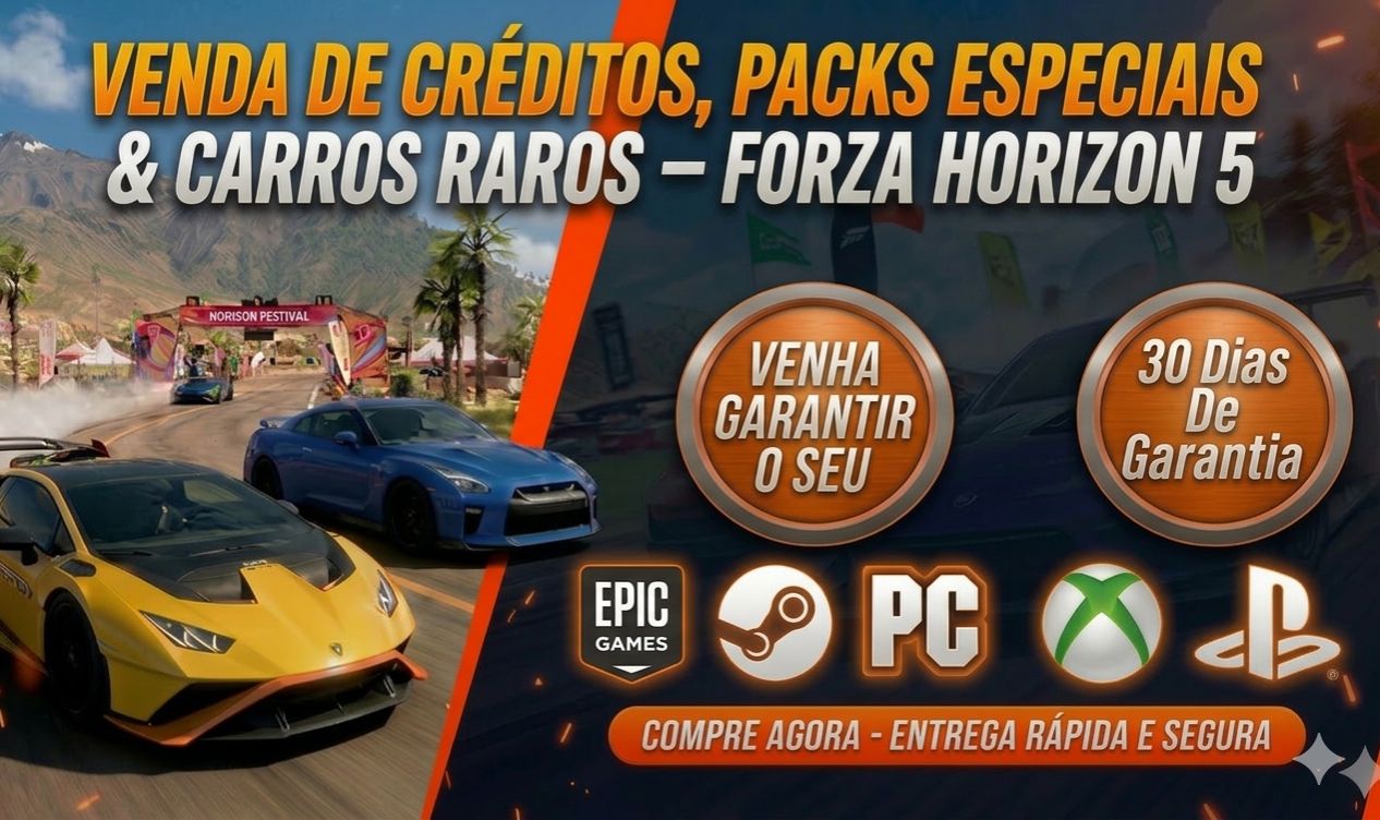 CRÉDITOS FORZA HORIZON 5 + DINHEIRO + CARROS RAROS | ENTREGA RÁPIDA