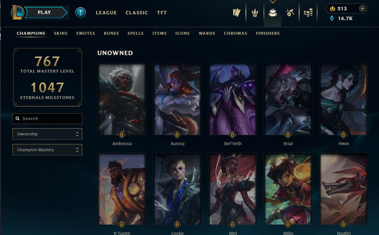 Conta de League of Legends datada de 2015 e unranked.