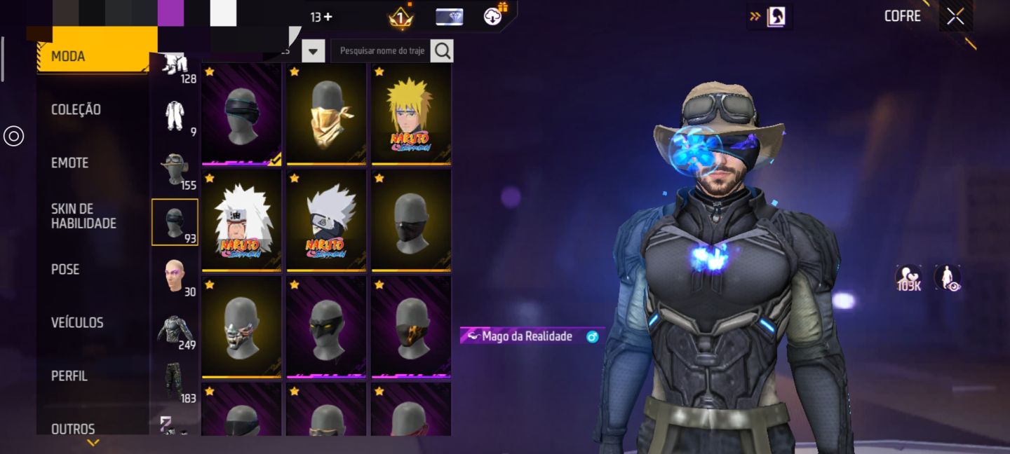 CONTA DE FREE FIRE NÍVEL 63