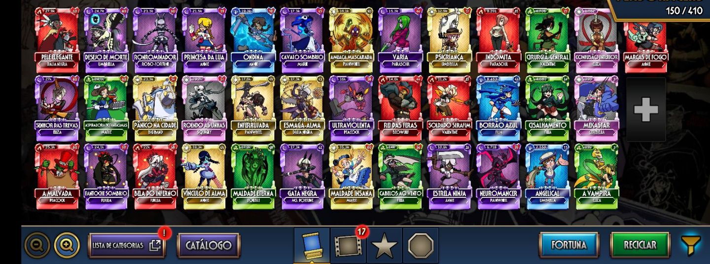 CONTA NO SKULLGIRLS LEVEL 74