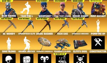 Fortnite season 2, 3, 4, 5 e THANOS | 45 skins | OG STW 300 VB
