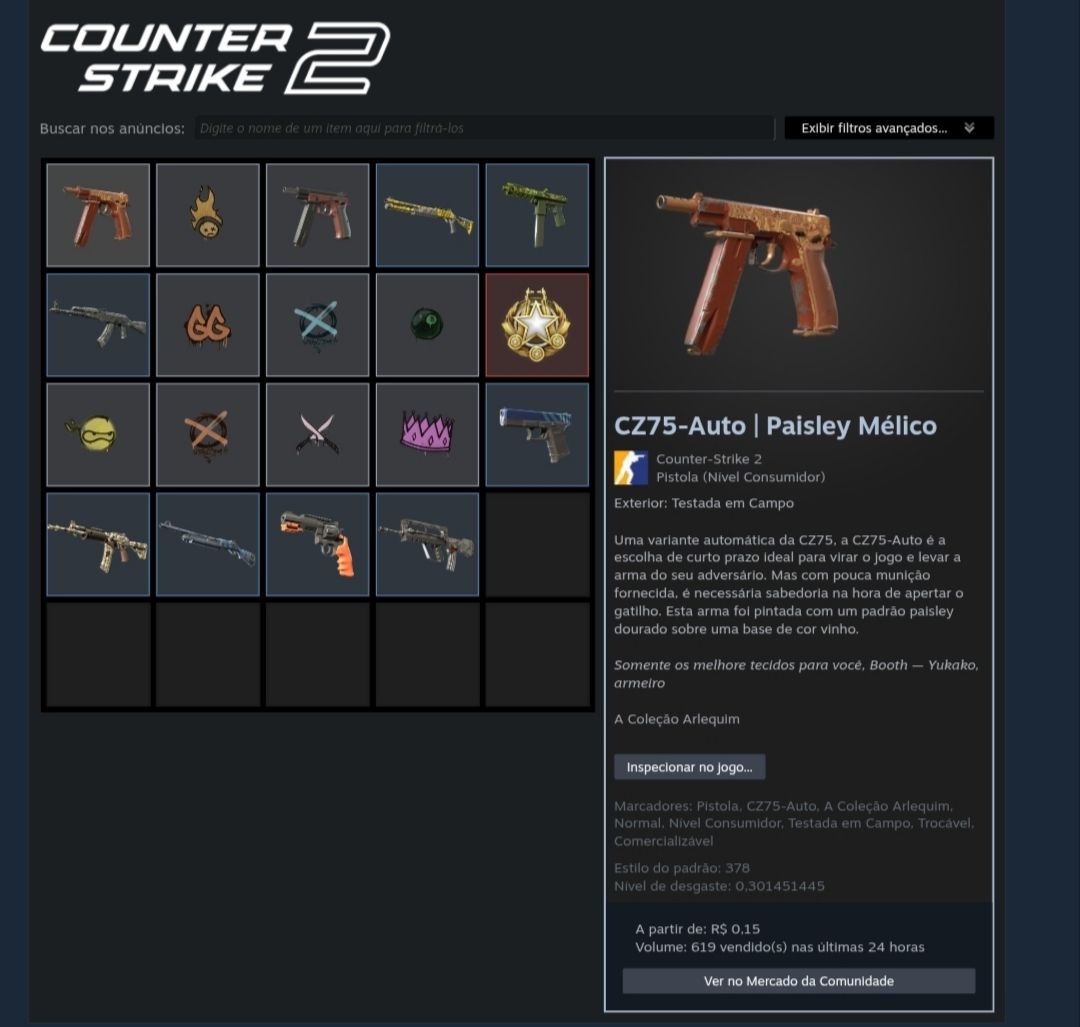 Conta CS2 15 anos prime