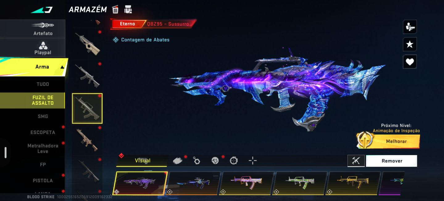Conta de blood muito boa, com várias skins