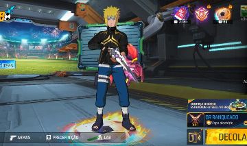 CONTA básica FF conjunto Minato e arma evolutiva