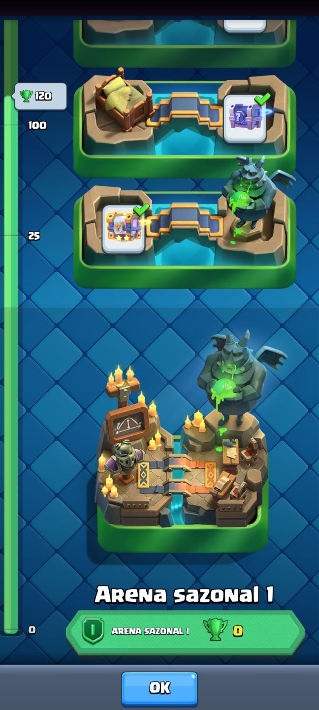 CONTA CLASH ROYALE GEMADA - ARENA SAZONAL 1