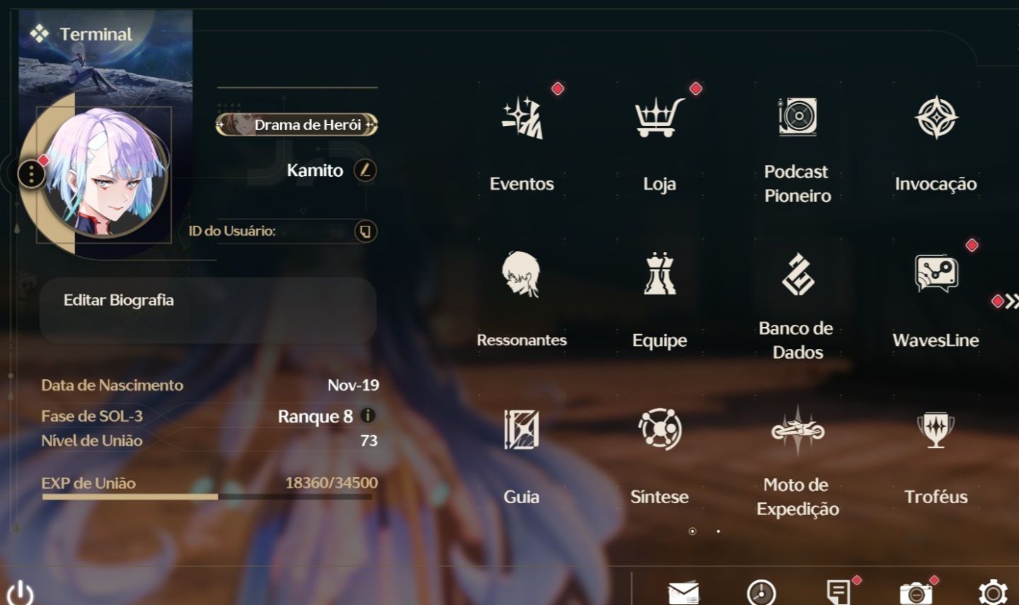 Conta Nivel de união 83 - 07 Personagens banner limitado