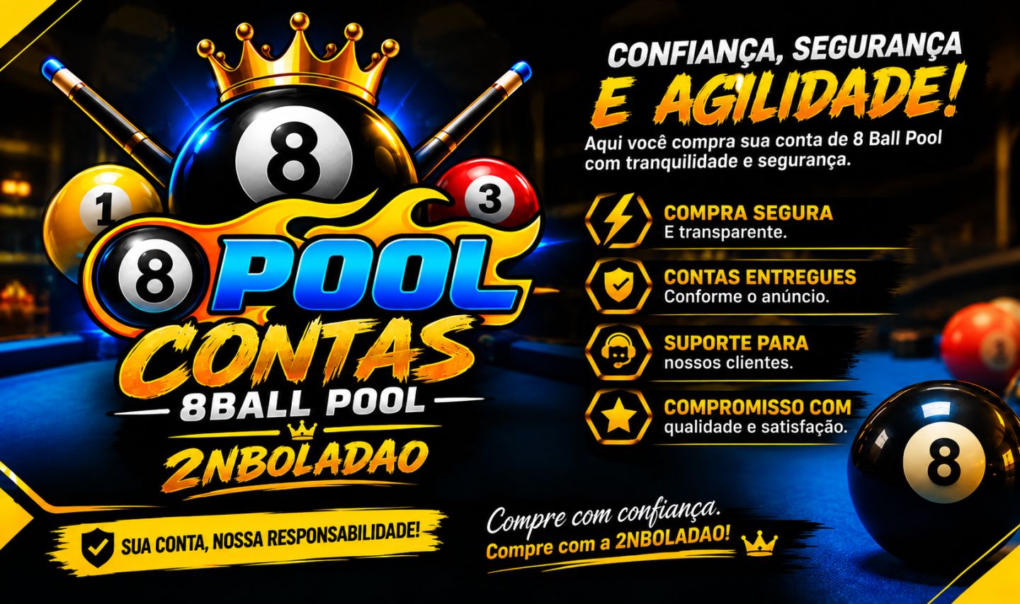 CONTAS 8 BALL POOL [ Mais Baratas e com promoção]