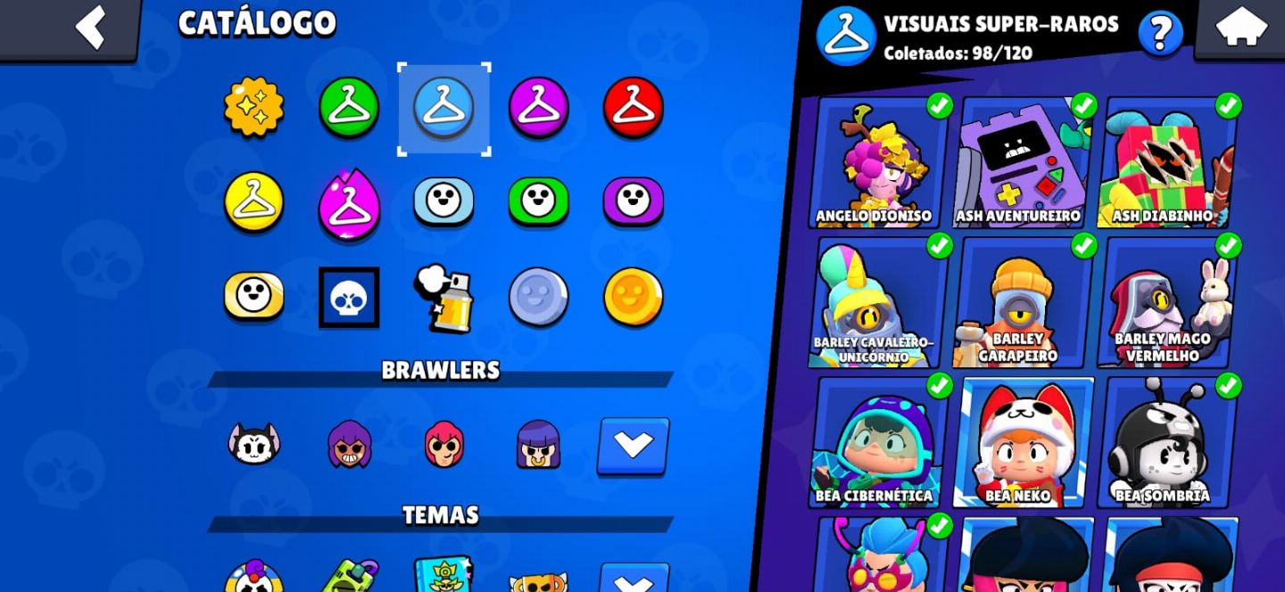 CONTA BRAWL STARS 65K+ | 99 BRAWLERS | SKINS EXCLUSIVAS | LIGA LENDÁRIA MÁX.