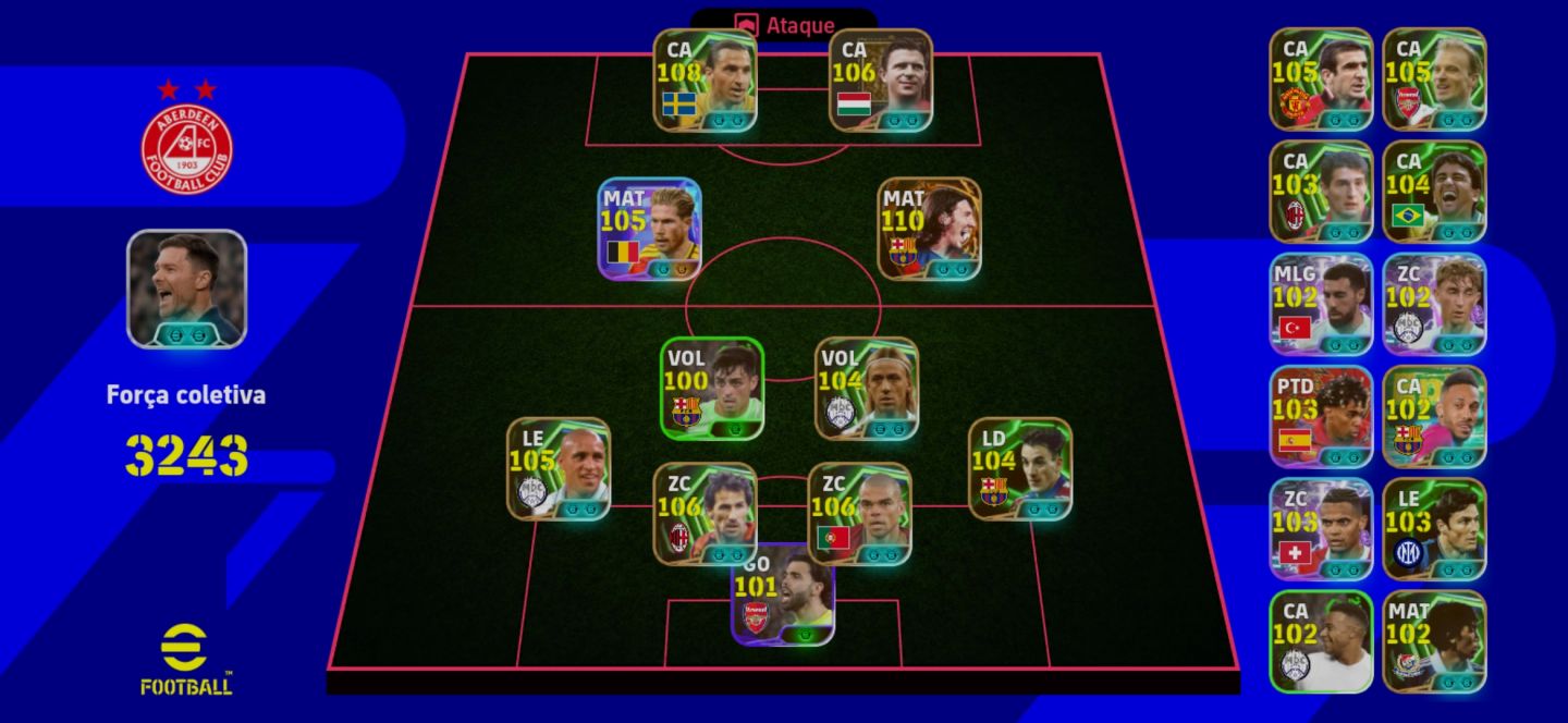 Conta de Efootball completa com Messi 110