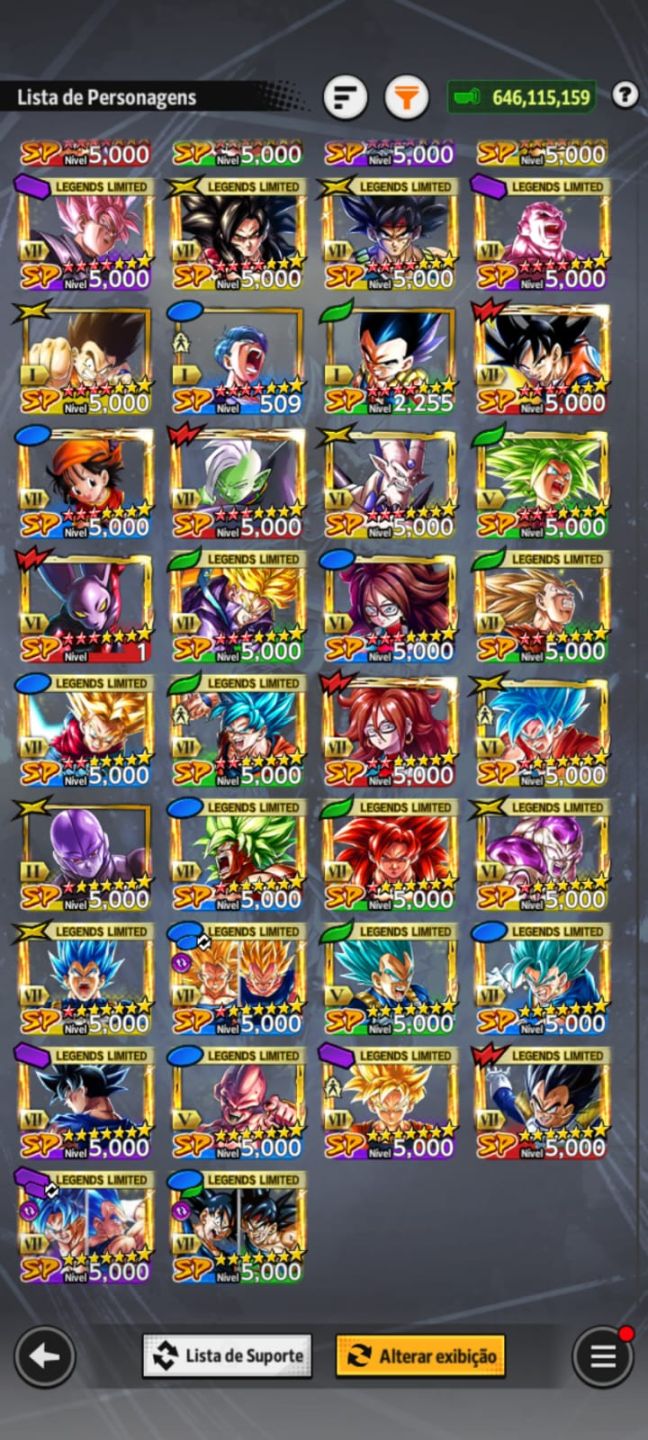 CONTA DE DRAGOMN BALL LEGENDS END GAME