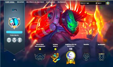 PANTHEON ZUMBI SKIN RARA + [ RANQUEADA DESBLOQUEADA ] + [ TROCA NICK ]
