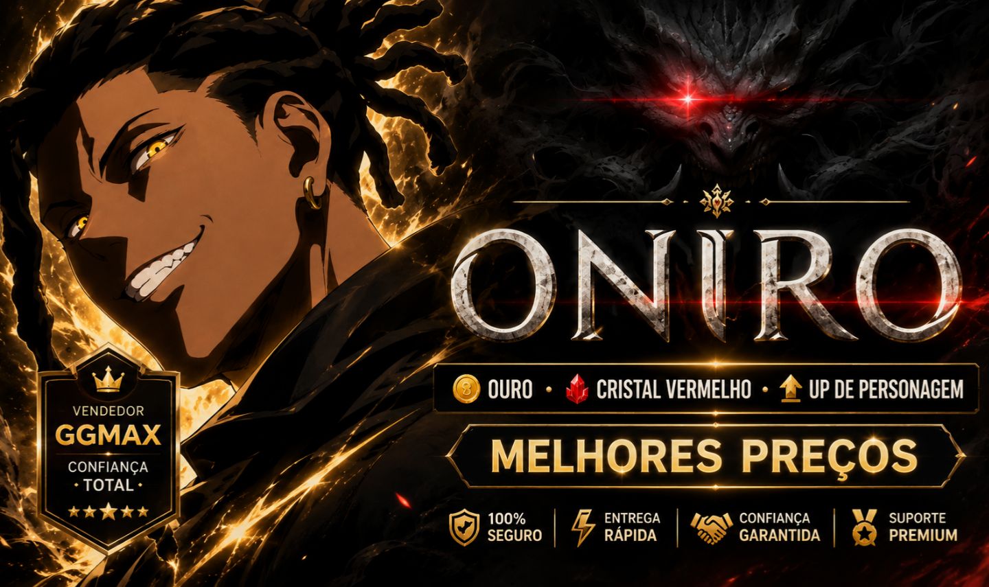 ONIRO | UP COMPLETO | LEVEL + SKILL + OURO + CRISTAL | ANDROID & IOS