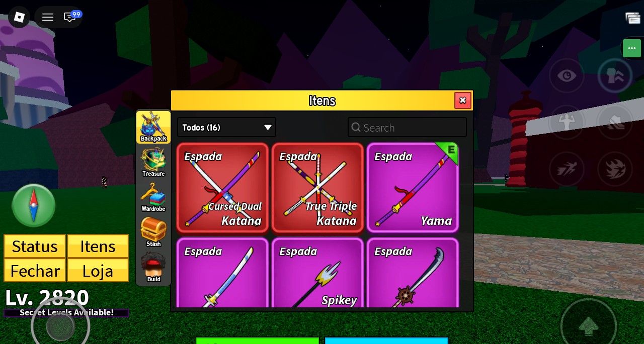 Conta blox fruits comece super bem(game pass!, valor negociável)