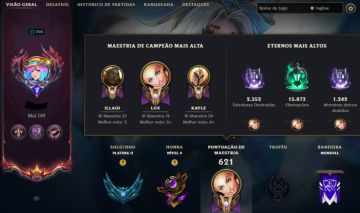 Conta LoL Level 705 453+Skins (5 Ultimate, 16 Míticas, 43 Lendárias, 226 Épicas)