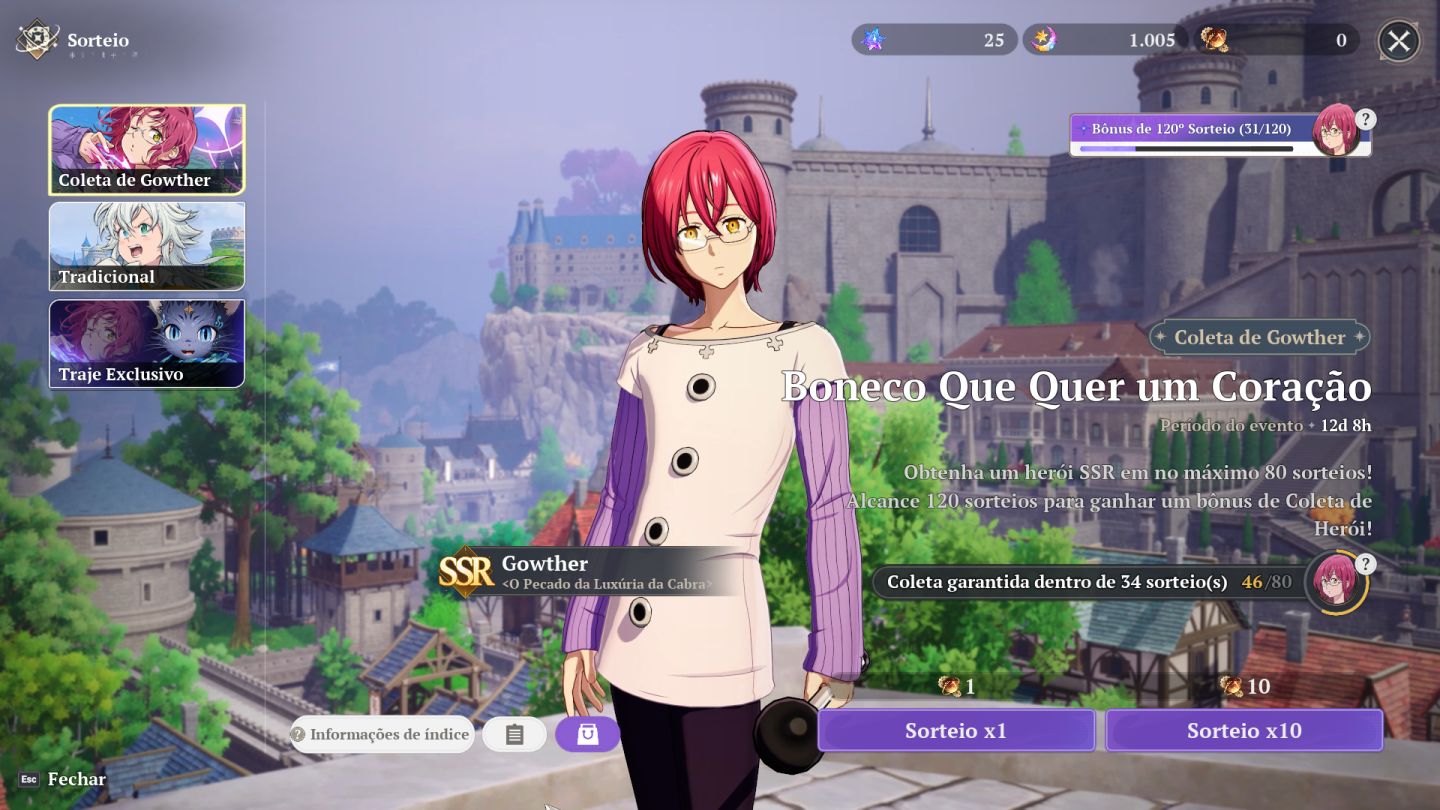 Conta End Game 7DS bem upada e com muitos recursos e personagens