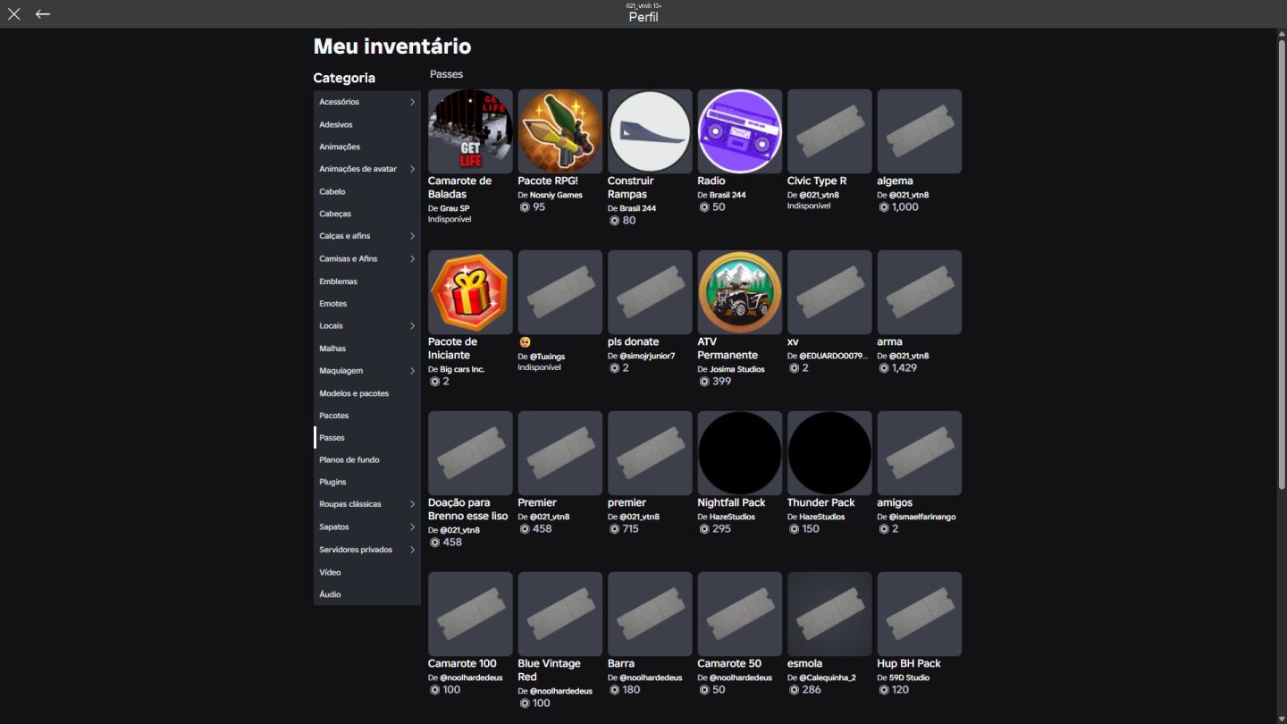 Conta roblox up em : Voleyboll legends, ghost driver, grau sp e muito mais
