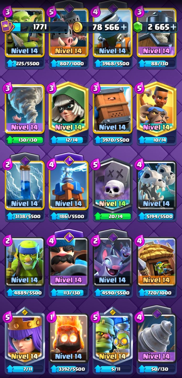CONTA CLASH ROYALE NÍVEL 16 | 20 CARTAS LVL 16 | 16 EVOLUÇÕES | 14K TROFÉUS
