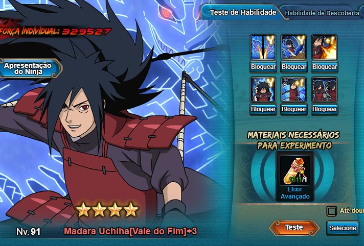 CONTA NARUTO ONLINE | 1KK+ FORÇA | TOP 33 | 418 DIAS MEDALHA| MADARA4S +HASHI 4S