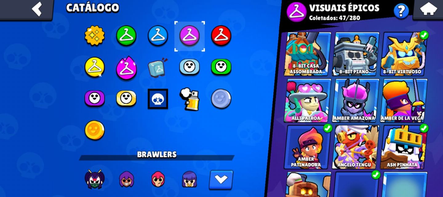 Conta Brawl Stars - 87 Brawlers | 25k+ Troféus | 9 Skins Lendárias