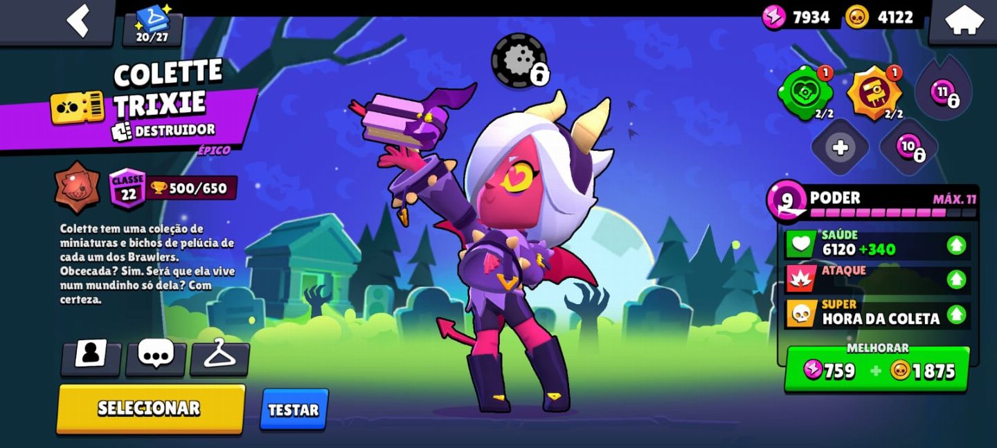 Conta de Brawl Stars com 77 Campeões